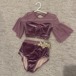 Muave Two Piece Dance Costume